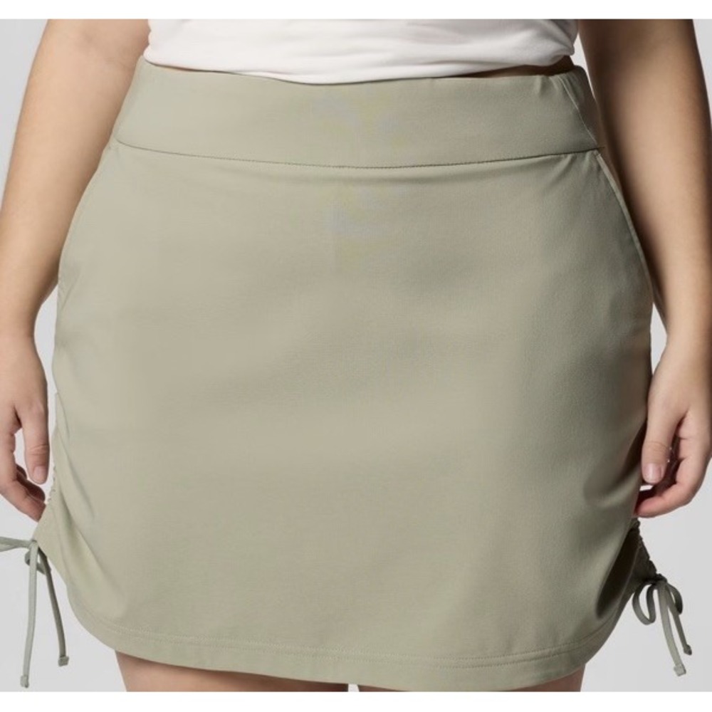 New $50 Columbia All Seasons Ruched Skort Skirt Women's Tan Regular Fit‎ Size 2X